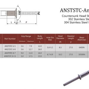 ANSTSTC Countersunk Head / Structural
